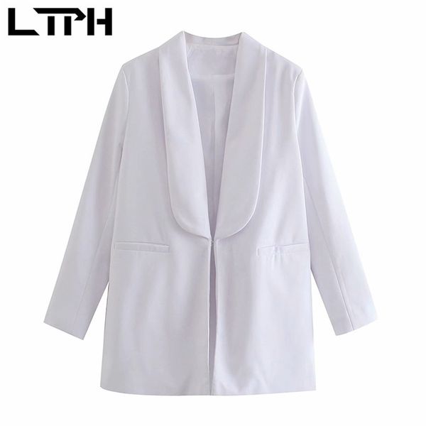 ltph simple solid white blazer women casual all-match jackets party style long hidden buttons lady suit coat spring 210423, White;black
ltph simple solid white blazer women casual all-match jackets party style long hidden buttons lady suit coat spring 210423, White;black