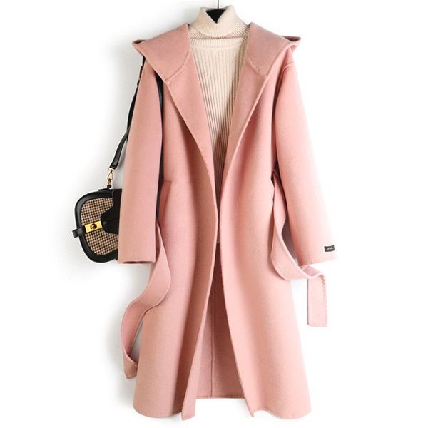 women's wool & blends belt hooded autumn adjustable winter waist solid abrigos mujer elegante coats and jackets women jacket long, Black
women's wool & blends belt hooded autumn adjustable winter waist solid abrigos mujer elegante coats and jackets women jacket long, Black