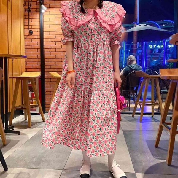 summer fashion print peter women dresses pan collar vintage flowers long puff sleeve loose maxi cotton floral clothes, Black;gray
summer fashion print peter women dresses pan collar vintage flowers long puff sleeve loose maxi cotton floral clothes, Black;gray