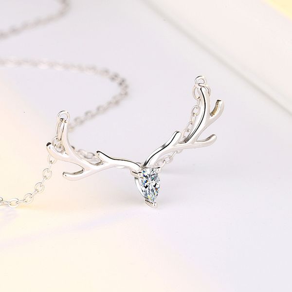 520 necklace a deer has your s925 sterling sier necklace sen seri small frh and lovely elk pendant fashion female accsori, White
520 necklace a deer has your s925 sterling sier necklace sen seri small frh and lovely elk pendant fashion female accsori, White