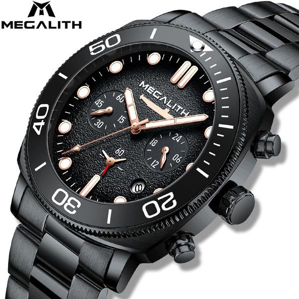 wristwatches relogio masculino megalith luxury watches men quartz fashion waterproof chronograph casual sport watch clock, Slivery;brown
wristwatches relogio masculino megalith luxury watches men quartz fashion waterproof chronograph casual sport watch clock, Slivery;brown