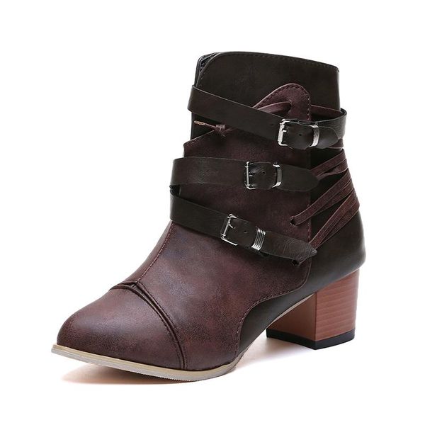 boots plus size 35-43 brown women ankle autumn platform zipper mid heel pointed female buckle drop, Black
boots plus size 35-43 brown women ankle autumn platform zipper mid heel pointed female buckle drop, Black
