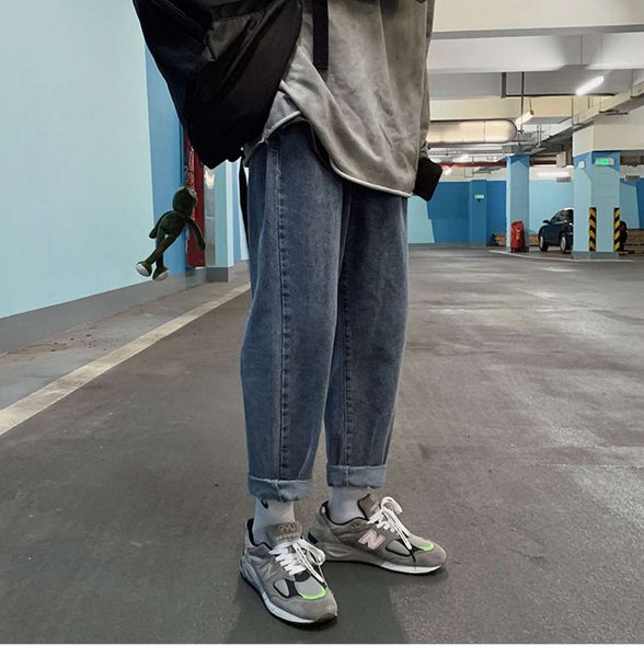 loose jeans slow men's right pipes broek male korean version of the trend wijde old pants, Blue
loose jeans slow men's right pipes broek male korean version of the trend wijde old pants, Blue