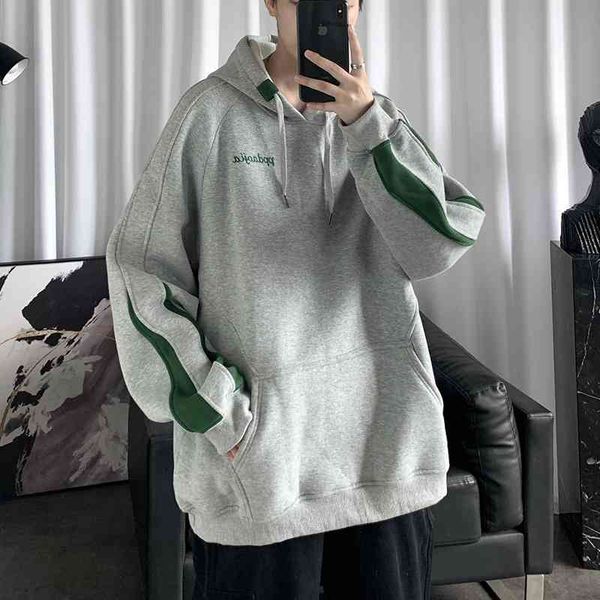 autumn and winter men's solid color high street hip hop fashion brand oversize off shoulder sleeve casual hooded sweaters, Black
autumn and winter men's solid color high street hip hop fashion brand oversize off shoulder sleeve casual hooded sweaters, Black