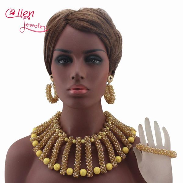 earrings & necklace chunky yellow african bride jewelry set nigerian wedding party beads statement w13084, Silver
earrings & necklace chunky yellow african bride jewelry set nigerian wedding party beads statement w13084, Silver