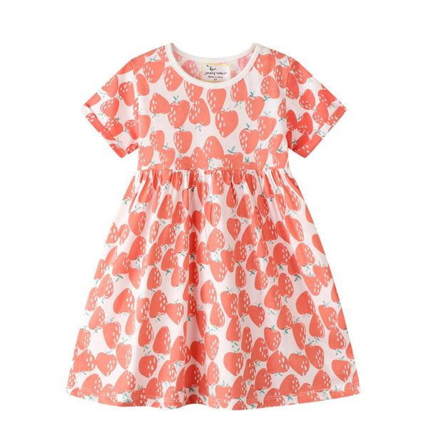 girl's dresses jumping meters summer short sleeve cotton dress kids girls clothes children girl cute strawberry print, Red;yellow
girl's dresses jumping meters summer short sleeve cotton dress kids girls clothes children girl cute strawberry print, Red;yellow
