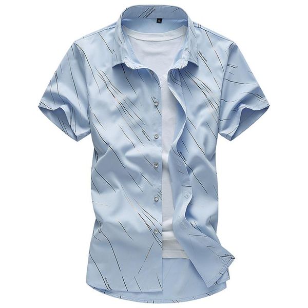 men's casual shirts 2021 summer fashion golden stripe print short sleeve shirt male comfortable slim fit leisure big size 5xl 6xl 7xl, White;black
men's casual shirts 2021 summer fashion golden stripe print short sleeve shirt male comfortable slim fit leisure big size 5xl 6xl 7xl, White;black