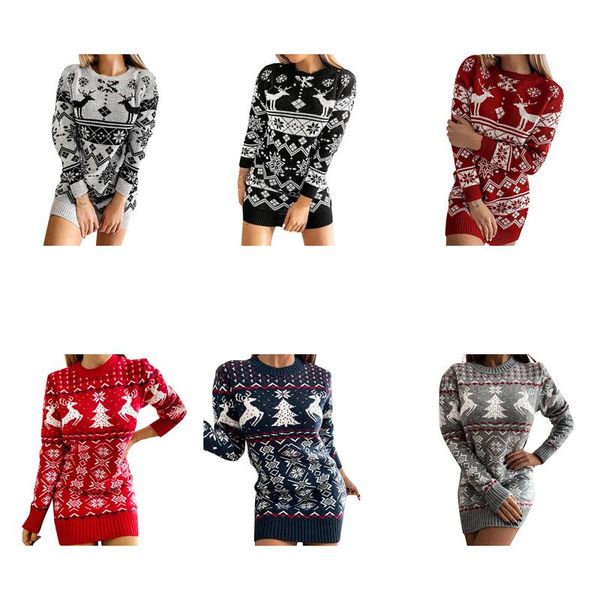 casual dresses ladies christmas sweater dress knitted mini long straight jacquard holiday party pencil vestidos, Black;gray
casual dresses ladies christmas sweater dress knitted mini long straight jacquard holiday party pencil vestidos, Black;gray