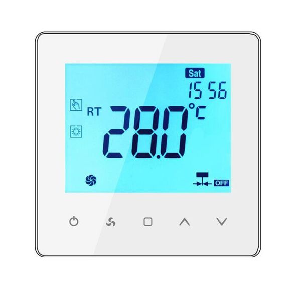 smart home control touch button fan coil thermostat air conditioner temperature panel with rs485 communication
smart home control touch button fan coil thermostat air conditioner temperature panel with rs485 communication