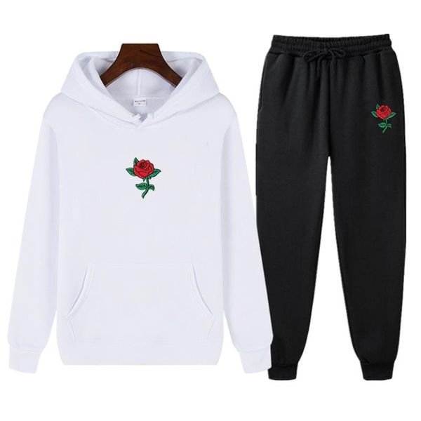 men's tracksuits 2021 autumn and winter rose print sportswear suit men women fitness jogging hooded pullover + trousers 2-piece set, Gray
men's tracksuits 2021 autumn and winter rose print sportswear suit men women fitness jogging hooded pullover + trousers 2-piece set, Gray