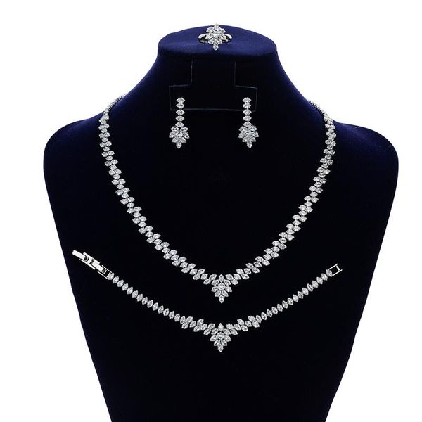 earrings & necklace jewelry set hadiyana gergous trendy classic women wedding party bridal ring and bracelet bn7833 bisuteria, Silver
earrings & necklace jewelry set hadiyana gergous trendy classic women wedding party bridal ring and bracelet bn7833 bisuteria, Silver
