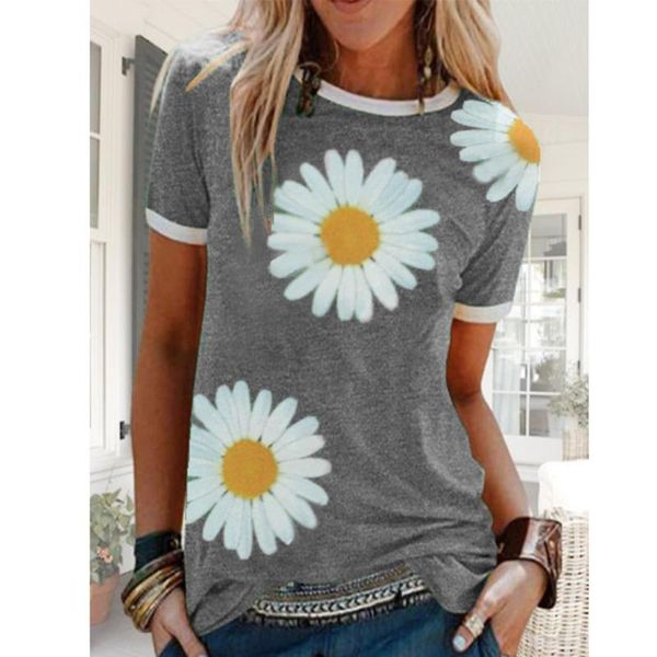 women floral shirts plus size summer casual blouse o-neck daisy print short-sleeve patchwork shirt blusas women's blouses &, White
women floral shirts plus size summer casual blouse o-neck daisy print short-sleeve patchwork shirt blusas women's blouses &, White