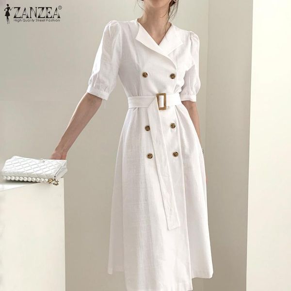 casual dresses 2021 stylish midi dress zanzea elegant lapel cotton vestido summer ol belted womens solid work sundress, Black;gray
casual dresses 2021 stylish midi dress zanzea elegant lapel cotton vestido summer ol belted womens solid work sundress, Black;gray