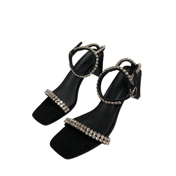 dress shoes rome casual diamonds square toe pumps female crystal chunky heel sandals women's open thin sheepskin all-match high heels, Black
dress shoes rome casual diamonds square toe pumps female crystal chunky heel sandals women's open thin sheepskin all-match high heels, Black