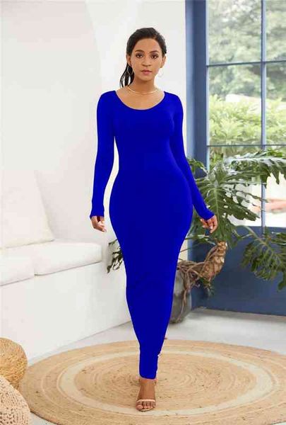 long maxi party women dress casual sleeve solid bodycon high stretch slim vestidos, Black;gray
long maxi party women dress casual sleeve solid bodycon high stretch slim vestidos, Black;gray
