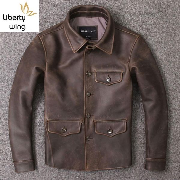 men's leather & faux casual genuine horse mens jacket luxury designer turn-down collar male horsehide coat black pockets buttons
men's leather & faux casual genuine horse mens jacket luxury designer turn-down collar male horsehide coat black pockets buttons