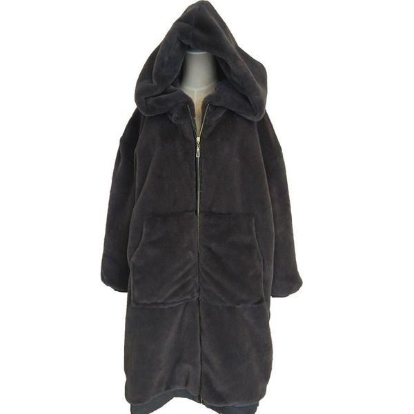 women's fur & faux wsyore long thick parka winter jacket women sleeve hooded coat female outwear warm ns703, Black
women's fur & faux wsyore long thick parka winter jacket women sleeve hooded coat female outwear warm ns703, Black