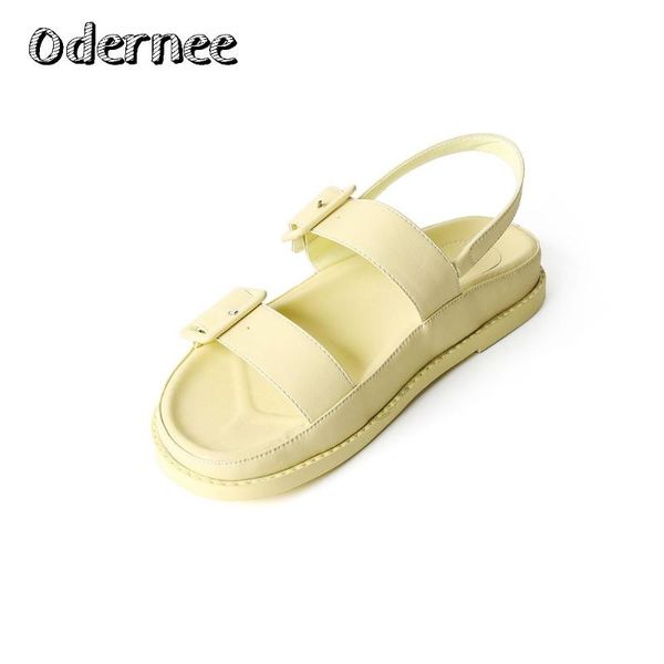 sandals odernee shoes women buckle genuine leather flat round toe platform ladies summer causal multicolour, Black
sandals odernee shoes women buckle genuine leather flat round toe platform ladies summer causal multicolour, Black