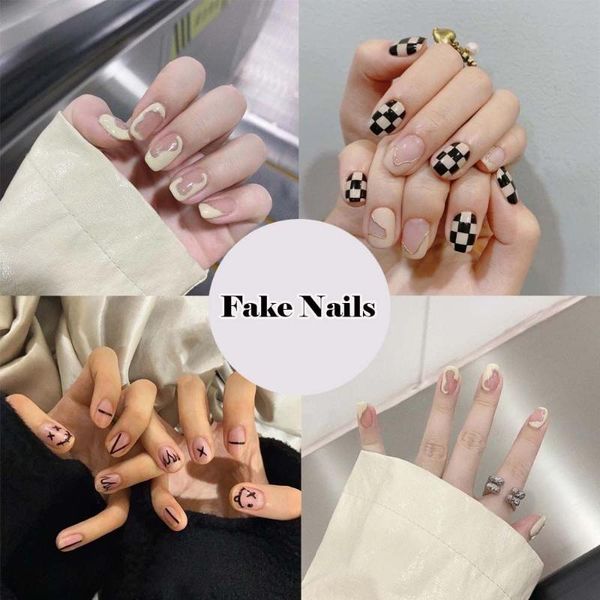 false nails 24pcs black plaid artificial fake for design fashion lady short full cover salon tip manicure, Red;gold
false nails 24pcs black plaid artificial fake for design fashion lady short full cover salon tip manicure, Red;gold