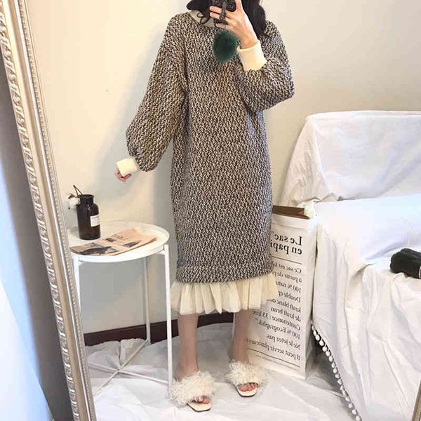 female winter nightgown femme fall plus size 4xl thicken loose kawaii dress korean style long sleeve clothes rwdd, Black;gray
female winter nightgown femme fall plus size 4xl thicken loose kawaii dress korean style long sleeve clothes rwdd, Black;gray