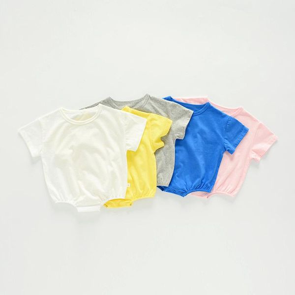 jumpsuits infant baby boy girls short sleeve summer clothes loose one-piece cotton romper candy pure color plain pattern kids clothing, Blue
jumpsuits infant baby boy girls short sleeve summer clothes loose one-piece cotton romper candy pure color plain pattern kids clothing, Blue