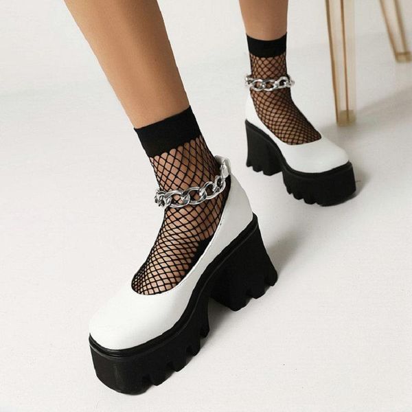 sianie tianie punk goth white black square toe chunky high heels woman shoes metal chain ankle strap women mary janes pumps dress
sianie tianie punk goth white black square toe chunky high heels woman shoes metal chain ankle strap women mary janes pumps dress
