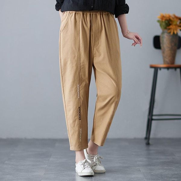 women cotton linen casual pants arrival 2021 spring simple style all-match loose female high waist harem s3757 women's & capris, Black;white
women cotton linen casual pants arrival 2021 spring simple style all-match loose female high waist harem s3757 women's & capris, Black;white