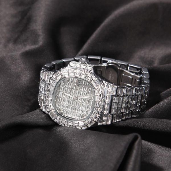 wristwatches fashion square dial watch full baguette cz iced out silver color quartz wrist watches for men hip hop accessories gifts, Slivery;brown
wristwatches fashion square dial watch full baguette cz iced out silver color quartz wrist watches for men hip hop accessories gifts, Slivery;brown