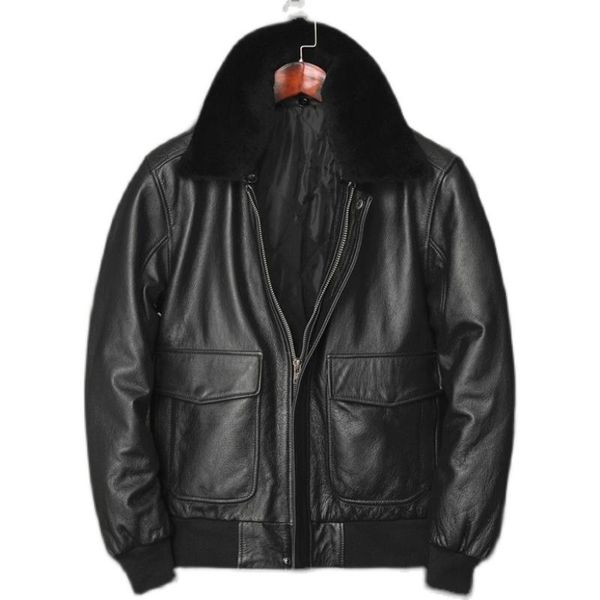 men's leather & faux 2021 black military style g1 pilot jacket men plus size 3xl genuine natural cowhide autumn loose aviation coat
men's leather & faux 2021 black military style g1 pilot jacket men plus size 3xl genuine natural cowhide autumn loose aviation coat