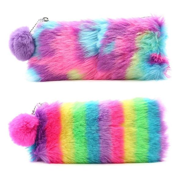 novelty cute plush school pencil case rainbow pencilcase for girls large big pen bag stationery pouch box gift supplies bags
novelty cute plush school pencil case rainbow pencilcase for girls large big pen bag stationery pouch box gift supplies bags
