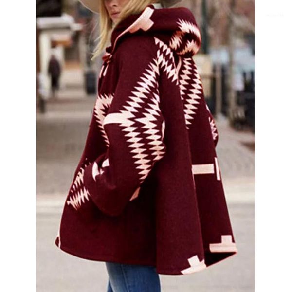 winter women's jacket geometric print woolen coat warm long coats women elegant pocket button jackets hoodies overcoat top, Black;brown
winter women's jacket geometric print woolen coat warm long coats women elegant pocket button jackets hoodies overcoat top, Black;brown