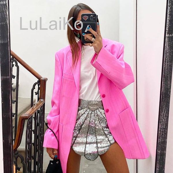 women's suits & blazers rose red oversize shoulder pad long sleeve pocket ol casual work suit jacket button coat 2021 spring autumn bla, White;black
women's suits & blazers rose red oversize shoulder pad long sleeve pocket ol casual work suit jacket button coat 2021 spring autumn bla, White;black