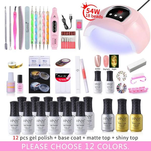 nail art kits hnm manicure set for beginner manicurist 54w 18 beads uv led lamp dryer +any gel polish electric drill tools
nail art kits hnm manicure set for beginner manicurist 54w 18 beads uv led lamp dryer +any gel polish electric drill tools