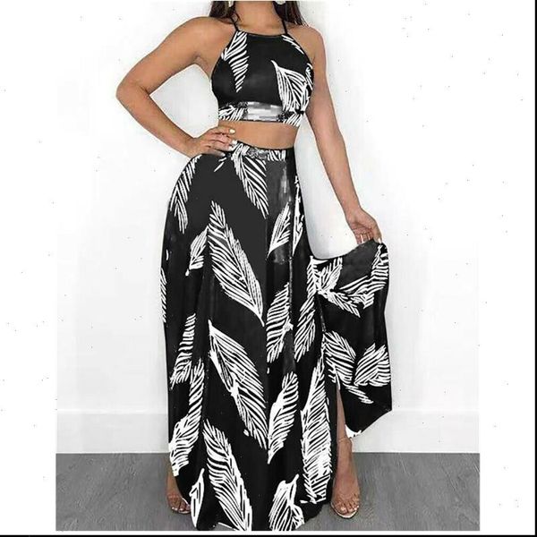 2pcs women tracksuits boho floral summer halter neck crop tank skirt long maxi beach suit outfit dress beachwear, Gray
2pcs women tracksuits boho floral summer halter neck crop tank skirt long maxi beach suit outfit dress beachwear, Gray