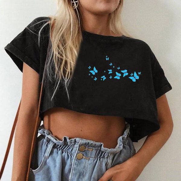 women's t-shirt butterfly printed black t-shirts fashion short for girls oversize crop tshirts women clothing tee shirt, White
women's t-shirt butterfly printed black t-shirts fashion short for girls oversize crop tshirts women clothing tee shirt, White