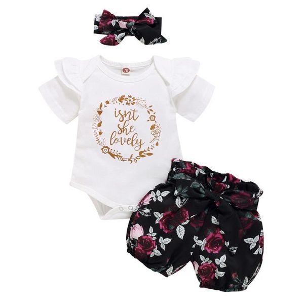 clothing sets born infant baby girls ruffled short sleeve romper bodysuit shorts floral headband 3pcs cute summer outfits gifts d30, White
clothing sets born infant baby girls ruffled short sleeve romper bodysuit shorts floral headband 3pcs cute summer outfits gifts d30, White