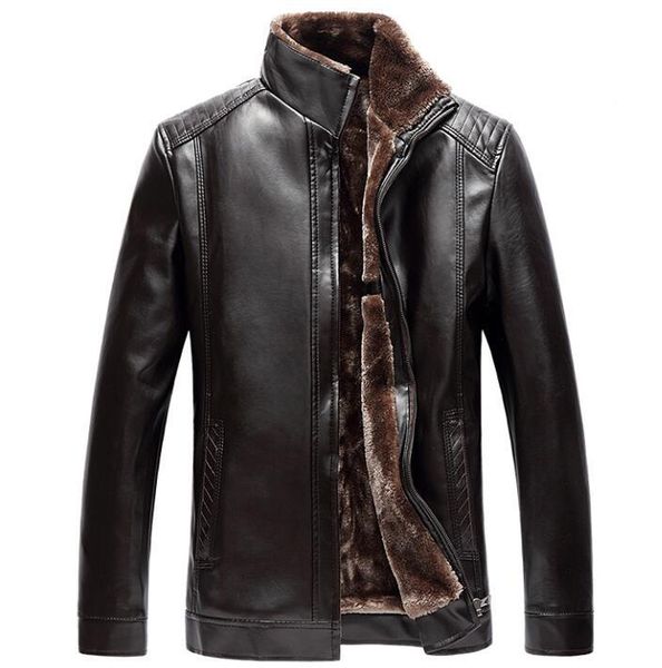 men's fur & faux winter plus velvet thicken thermal stand collar leather jacket men business casual straight mens short coats jaqueta d, Black
men's fur & faux winter plus velvet thicken thermal stand collar leather jacket men business casual straight mens short coats jaqueta d, Black