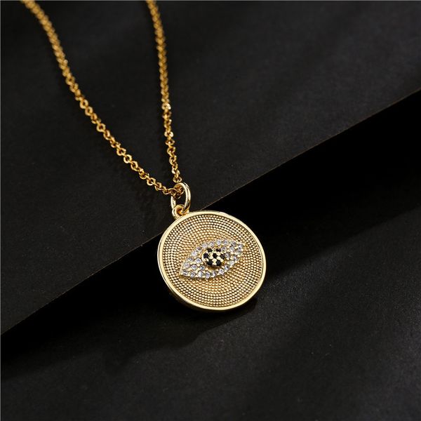 ins fashion devil's eye pendant necklace female copper micro inlaid jewelry real gold electroplating, Silver
ins fashion devil's eye pendant necklace female copper micro inlaid jewelry real gold electroplating, Silver