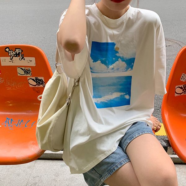 2 colors 2021 spring and summer korean style cartoon print short sleeve crop loose t shirts womens tee shirt femme (f3942), White
2 colors 2021 spring and summer korean style cartoon print short sleeve crop loose t shirts womens tee shirt femme (f3942), White