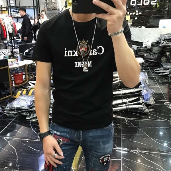 shirt summer half polo 0 fashion brand round ne slim badge embroidery printing trend t-shirt short sve, White;black
shirt summer half polo 0 fashion brand round ne slim badge embroidery printing trend t-shirt short sve, White;black
