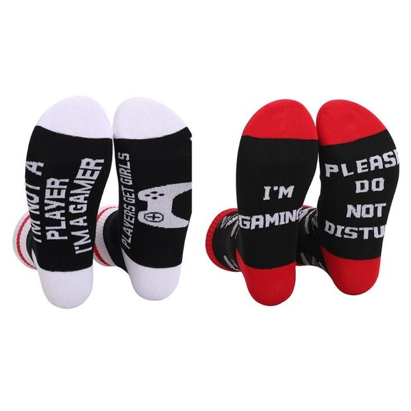 men's socks null men boy teen novelty funny gaming please do not disturb letters print contrast color casual mid tube hosiery games, Black
men's socks null men boy teen novelty funny gaming please do not disturb letters print contrast color casual mid tube hosiery games, Black