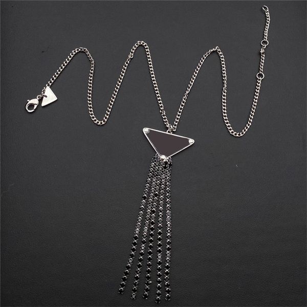 luxury triangle tassel necklace diamond long pendant necklaces metal letter rhinestone pendants jewelry, Silver
luxury triangle tassel necklace diamond long pendant necklaces metal letter rhinestone pendants jewelry, Silver