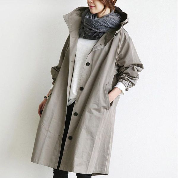 women's trench coats plus size windbreaker thin medium length 200kg loose coat fashion black grey 2 color, Tan;black
women's trench coats plus size windbreaker thin medium length 200kg loose coat fashion black grey 2 color, Tan;black