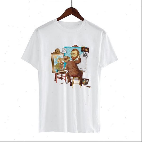 van gogh women t shirt art oil print aesthetics funny tshirts casual short sleeve female clothing, White
van gogh women t shirt art oil print aesthetics funny tshirts casual short sleeve female clothing, White
