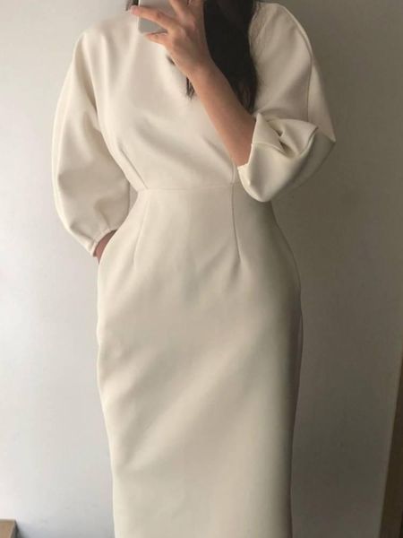 casual dresses 2021 spring autumn fashion solid color dress women elegant ladies office slim midi vestidos, Black;gray
casual dresses 2021 spring autumn fashion solid color dress women elegant ladies office slim midi vestidos, Black;gray