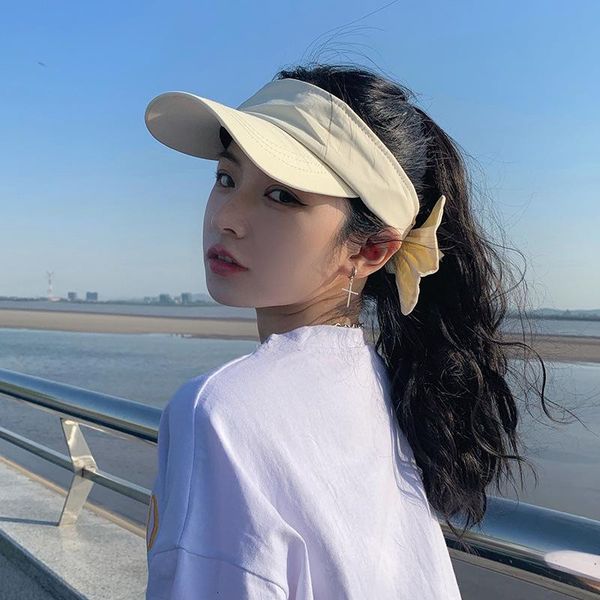 wide brim hats 2021 fashion women girls solid color empty caps sun bow korean style beach tennis lady sport visors bucket, Blue;gray
wide brim hats 2021 fashion women girls solid color empty caps sun bow korean style beach tennis lady sport visors bucket, Blue;gray