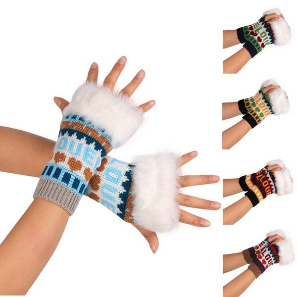 children's mittens fashion knitted arm fingerless winter gloves soft warm mitten plush short moda feminina, White
children's mittens fashion knitted arm fingerless winter gloves soft warm mitten plush short moda feminina, White