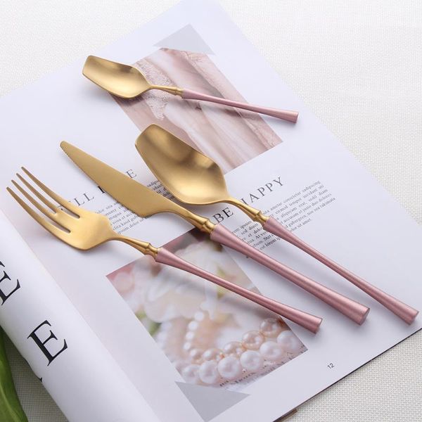 pink gold cutlery set housewife 304 stainless steel fork dining spoon table knife knives forks and spoons dinnerware sets
pink gold cutlery set housewife 304 stainless steel fork dining spoon table knife knives forks and spoons dinnerware sets