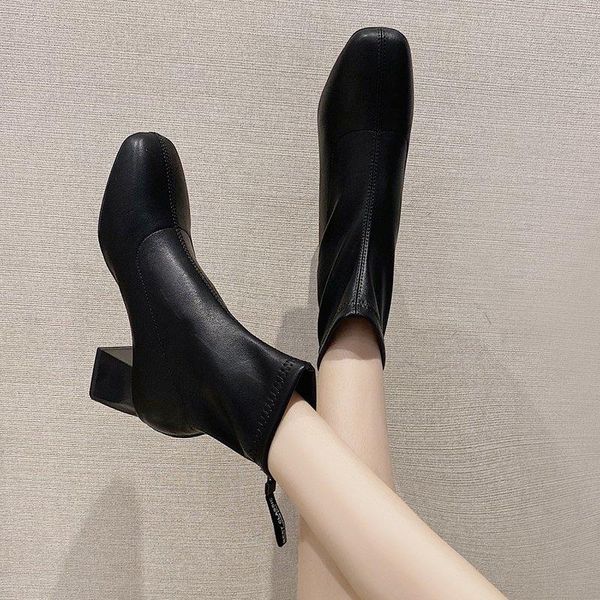 boots women fashion thick heel zipper short autumn and winter single leather 2021, Black
boots women fashion thick heel zipper short autumn and winter single leather 2021, Black