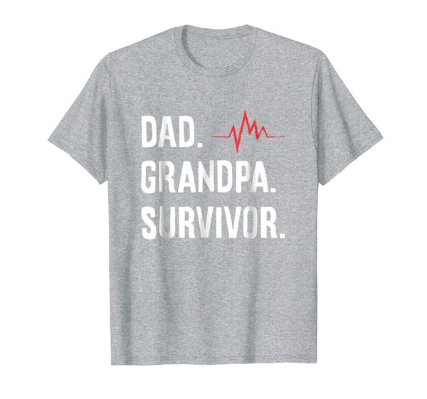 dad. grandpa. survivor. get well soon recovery shirt, White;black